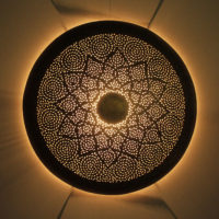 Mosadzná nástenná lampa Hilal Ø57cm