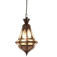 Marocká závesná lampa Houta biela 3