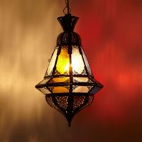 Marocká závesná lampa Houta farebná