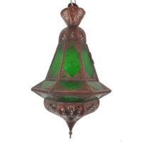 Marocká závesná lampa Houta zelená 3