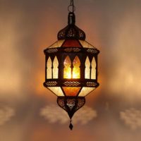Orientálna lampa Biban Trombia žlto-biela