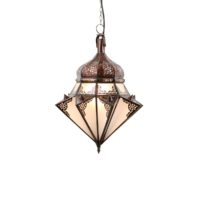 Orientálna závesná lampa Jawhara biela 2