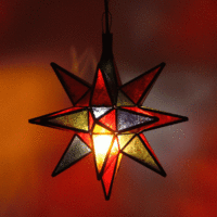 Orientálna závesná lampa Nasima malá (farebná)