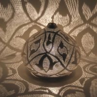 Stolová strieborná lampa Qahira D33