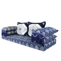 Marocká pohovka Oman modrá 15