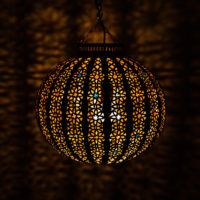 Orientálna medená lampa Hanief 2